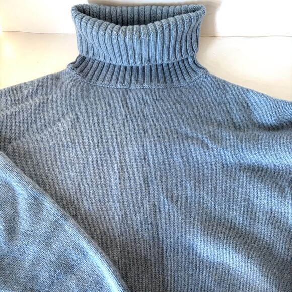 SPORTY & RICH SRC 100% Wool Turtleneck Sweater in Light Blue Size S - Picture 9 of 14